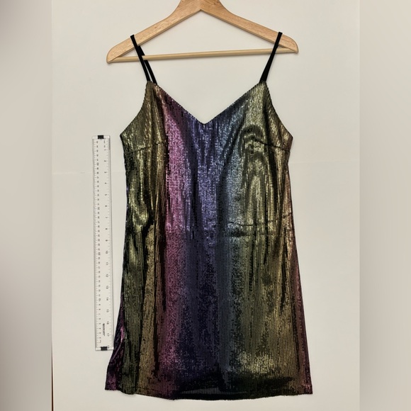 Wild Fable Rainbow Sequins Mini Dress Size XS - Picture 7 of 7